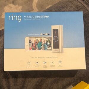 Ring Video Doorbell Pro with Silver and Black Faceplates (Hardwired)